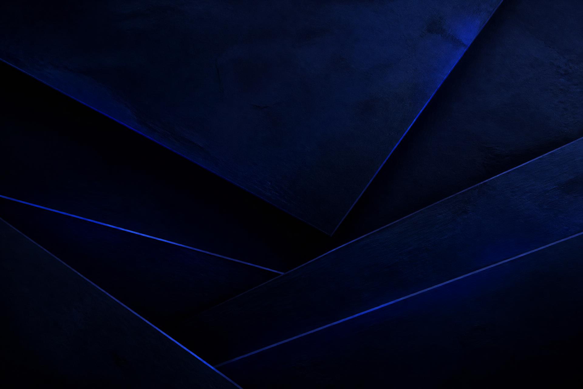 Layered painted geometry in deep navy and indigo